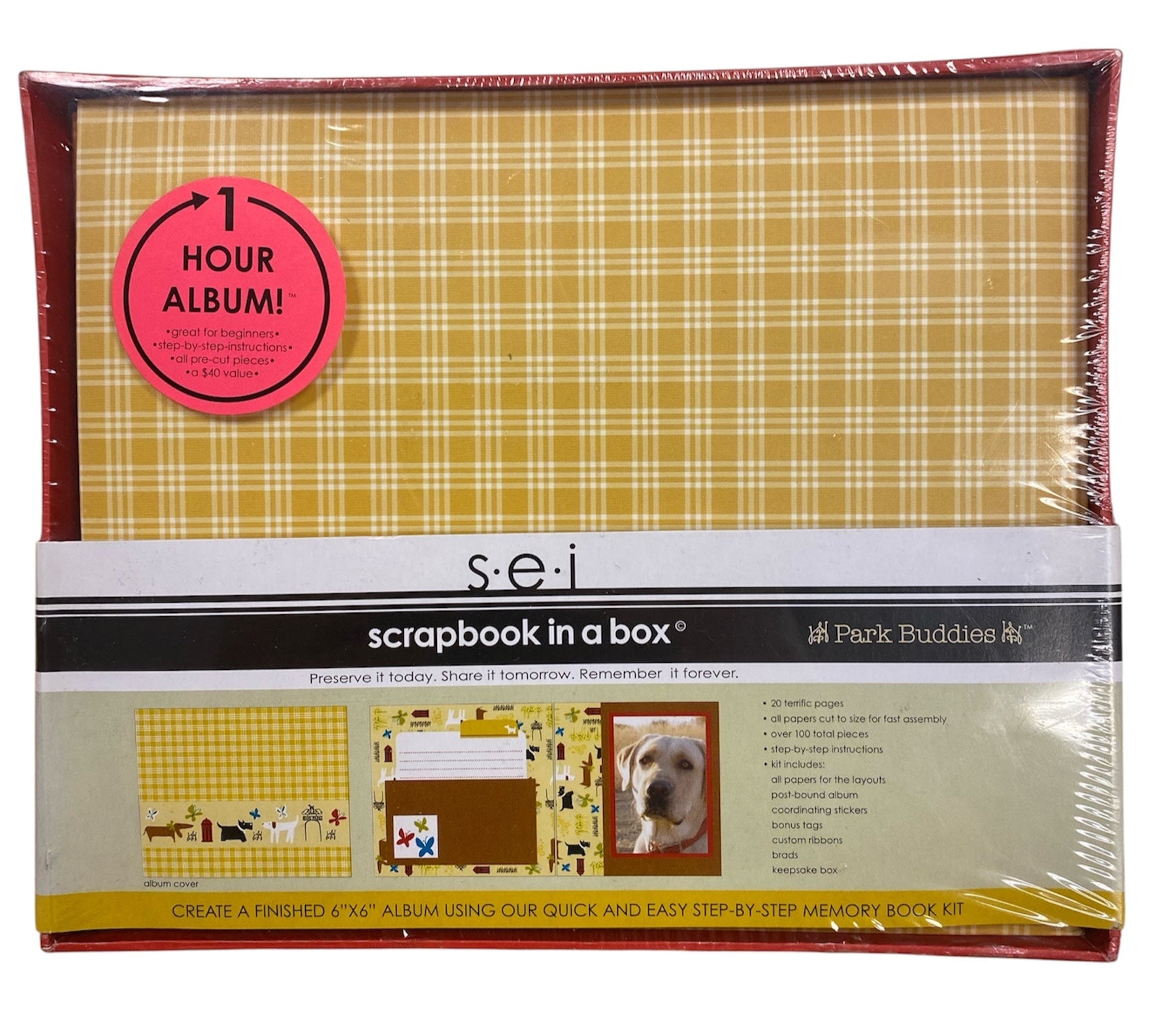 SEI - Scrapbook in a box - Park Buddies Kit - 6 x 6"