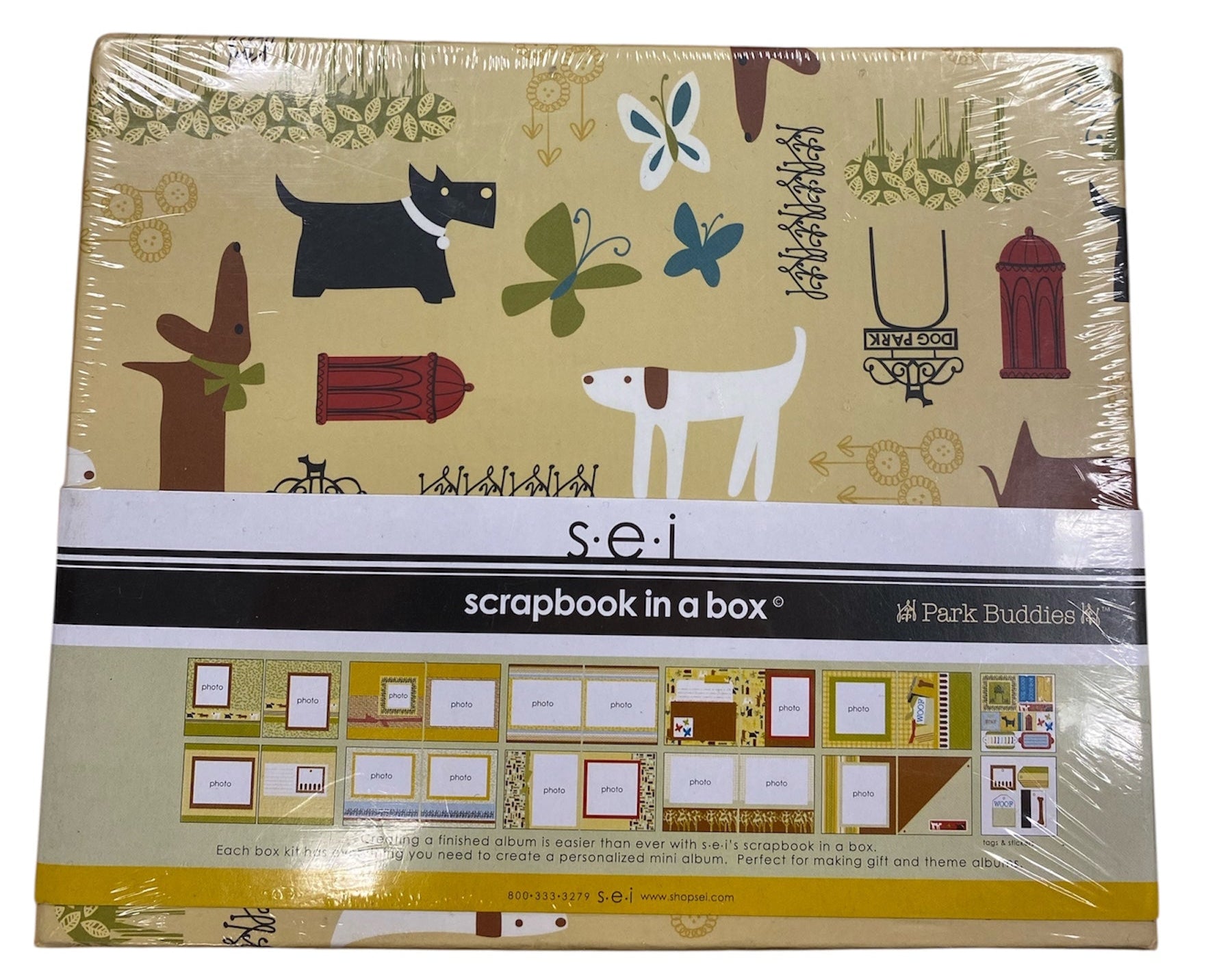 SEI - Scrapbook in a box - Park Buddies Kit - 6 x 6"