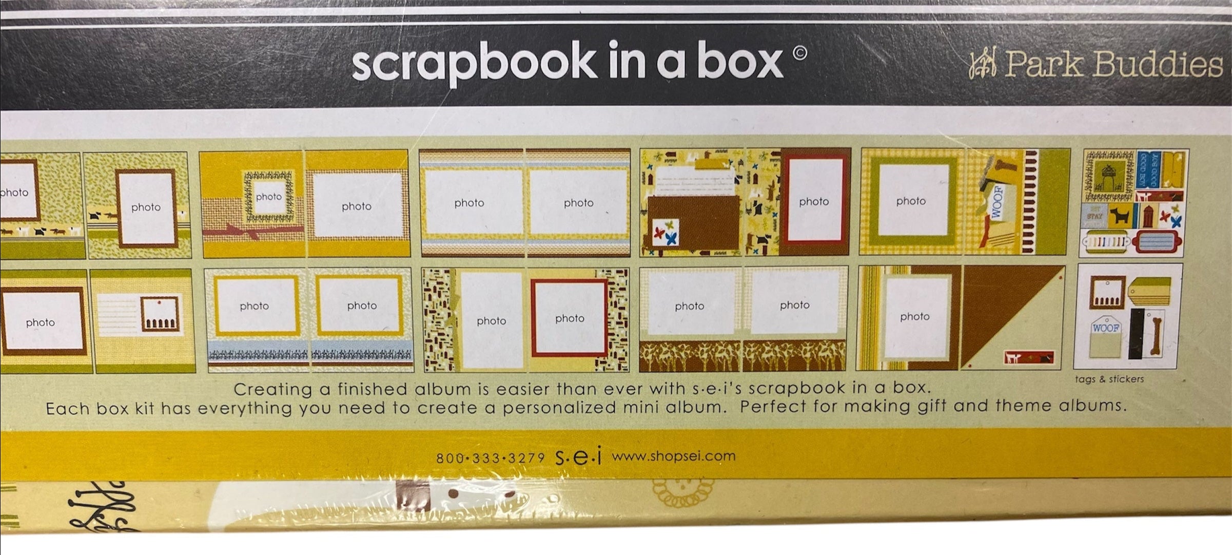 SEI - Scrapbook in a box - Park Buddies Kit - 6 x 6"