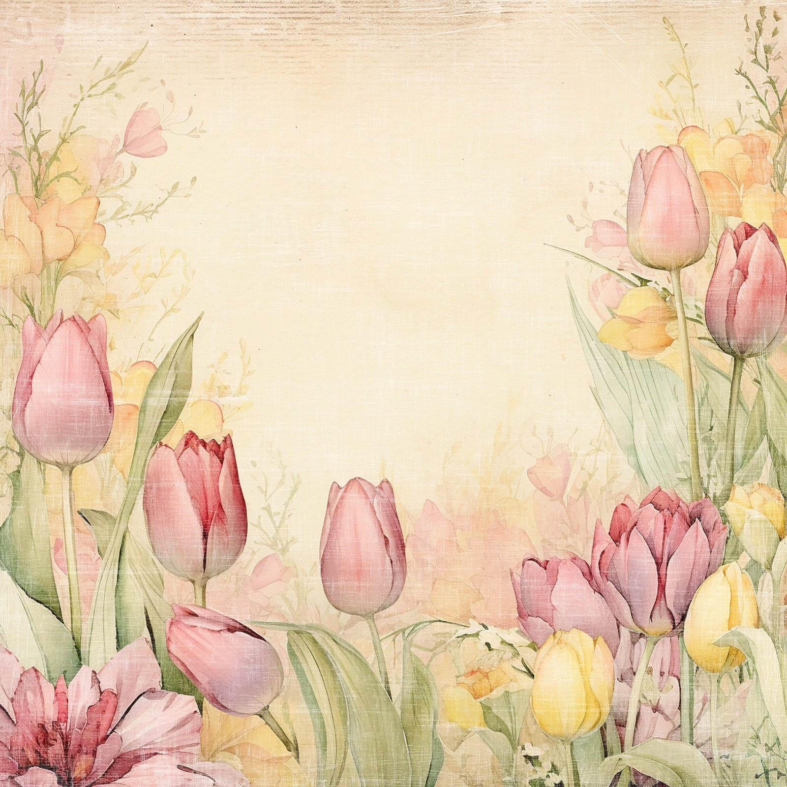 Reprint - Easter Collection - Tulips - 12 x 12"
