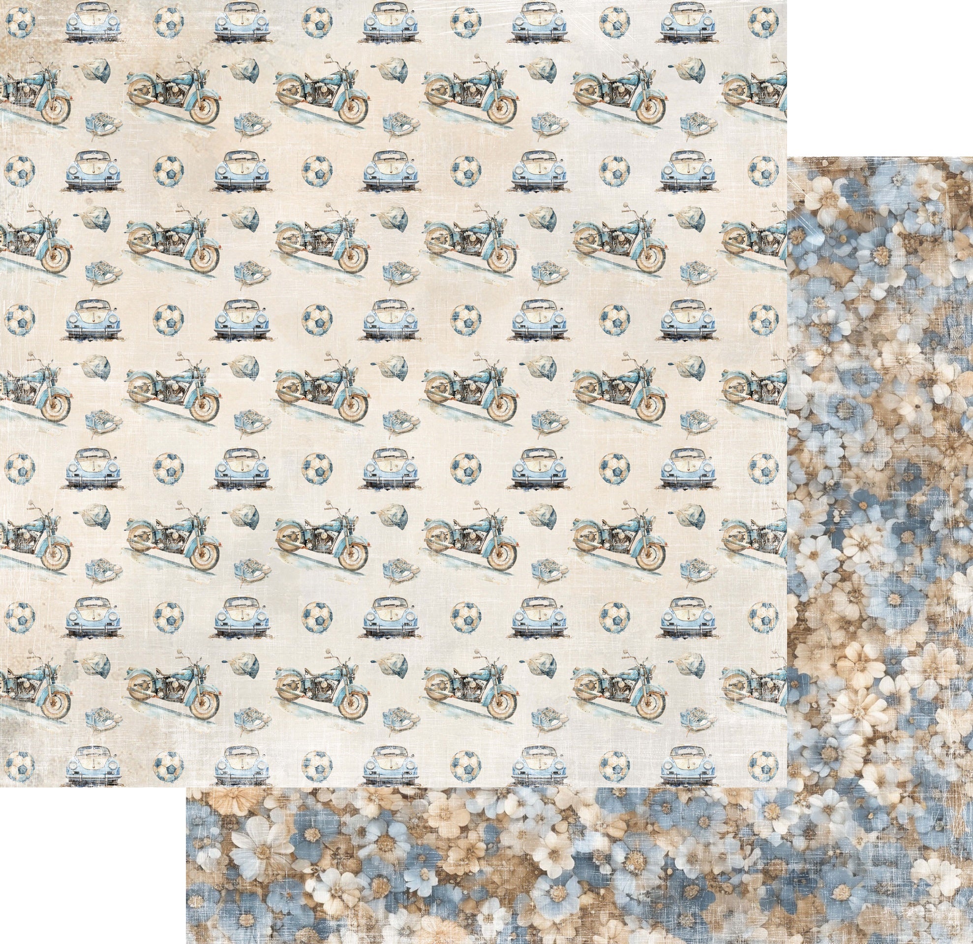 Reprint - Guys - Cars & Bikes - 12 x 12"