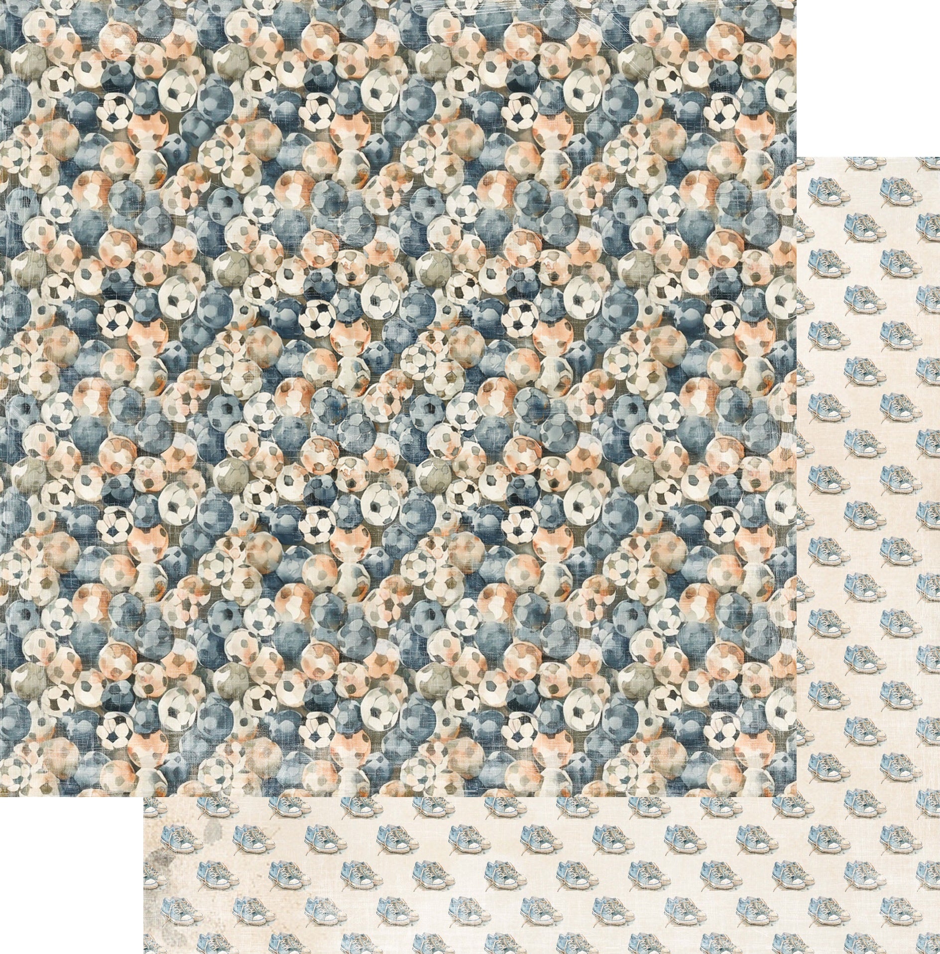 Reprint - Guys - Fotball - 12 x 12"