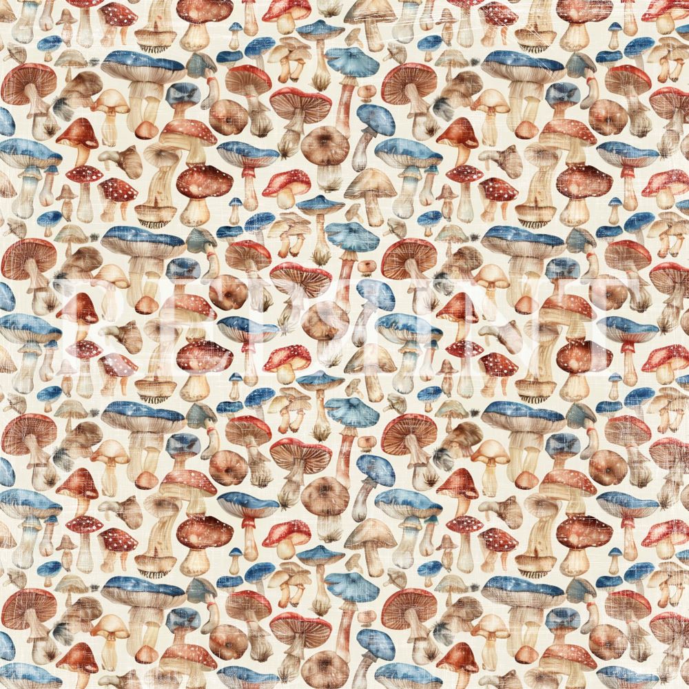 Reprint - Hello Fall - Mushroom - 12 x 12"