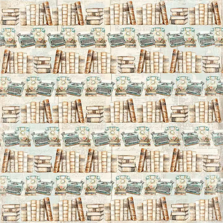 Reprint - The Bookshop - Book Shelf - 12 x 12"