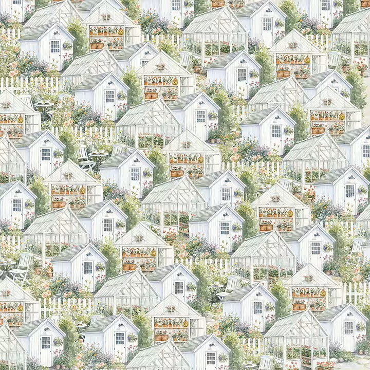 Reprint - Summer Collection - Village - 12 x 12"