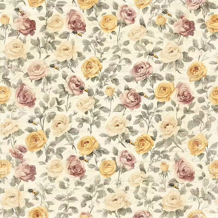 Reprint - Summer Collection - Roses - 12 x 12"