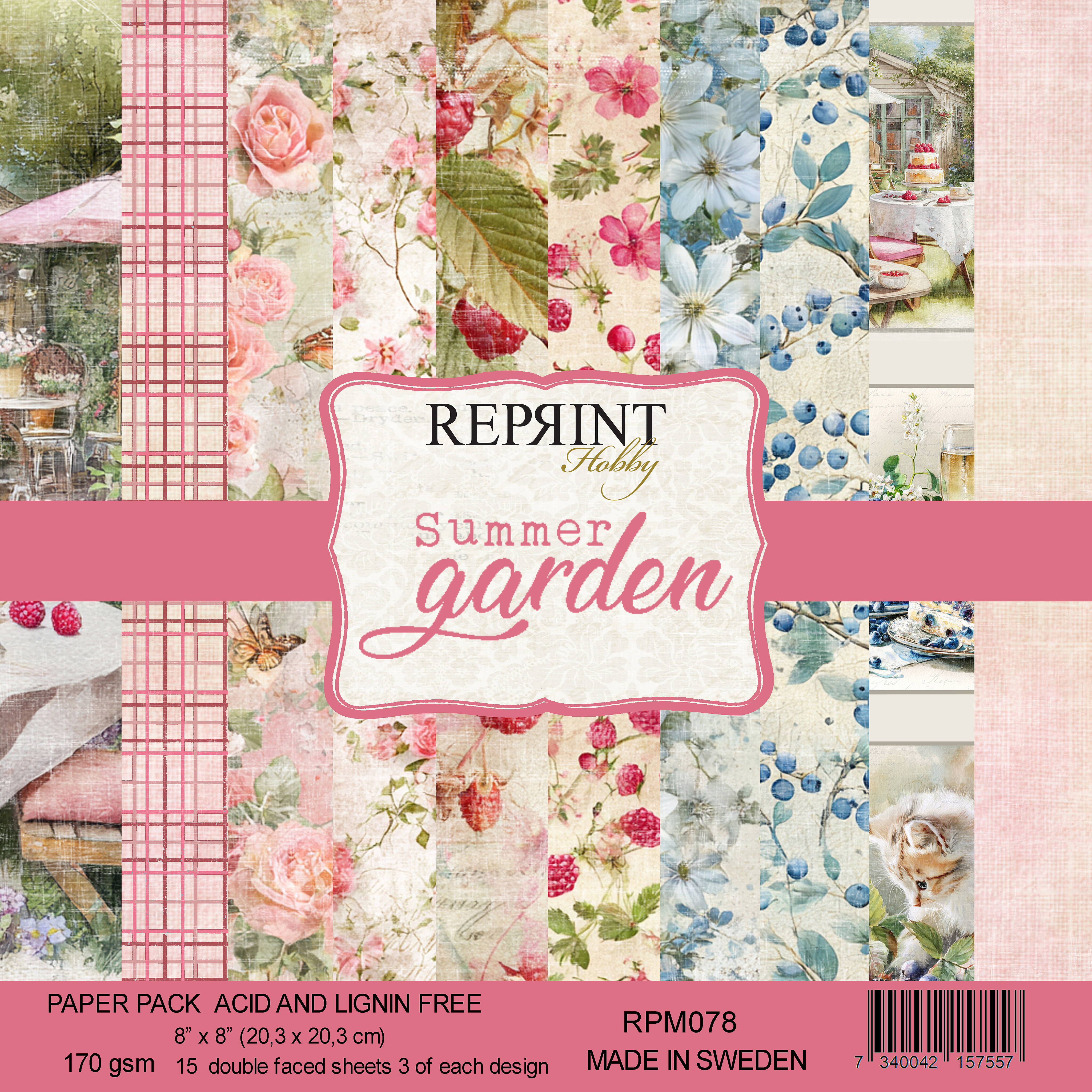 Reprint - Summer Garden Collection - Collection Pack - 8 x 8"