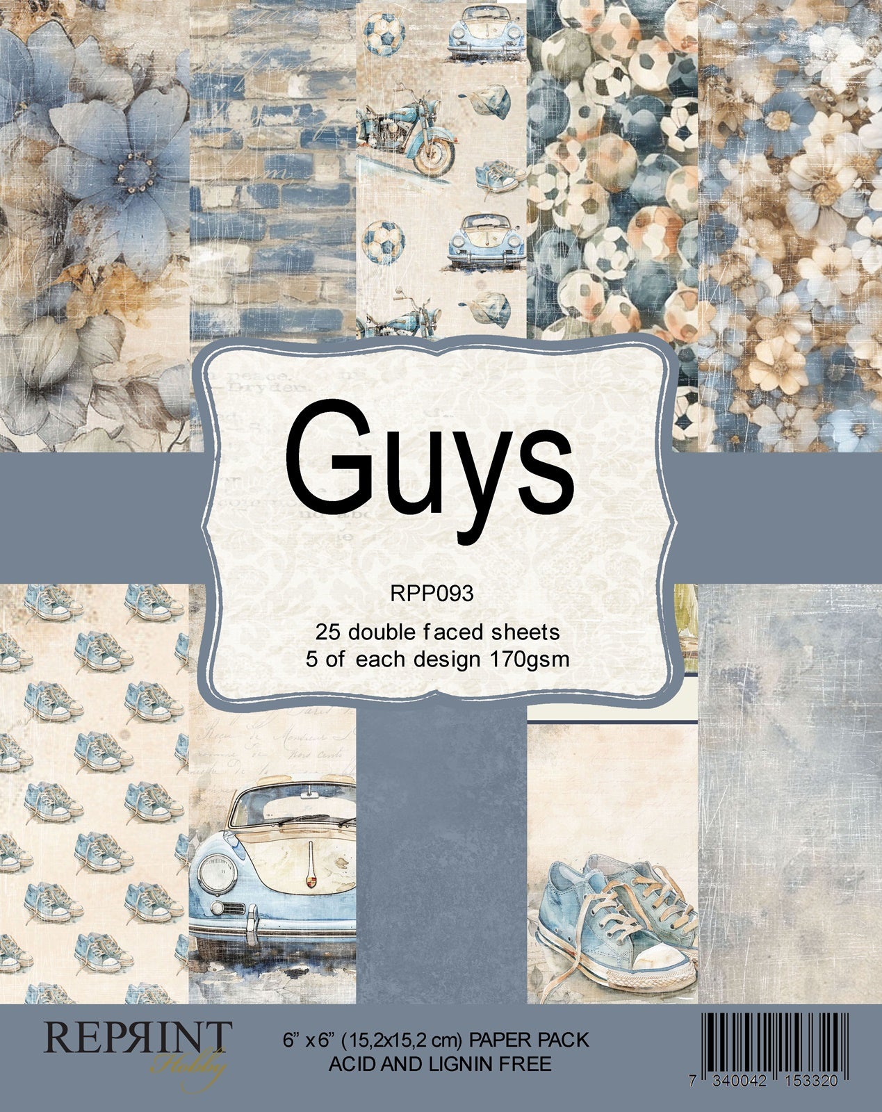 Reprint - Guys Collection Pack - 6 x 6"
