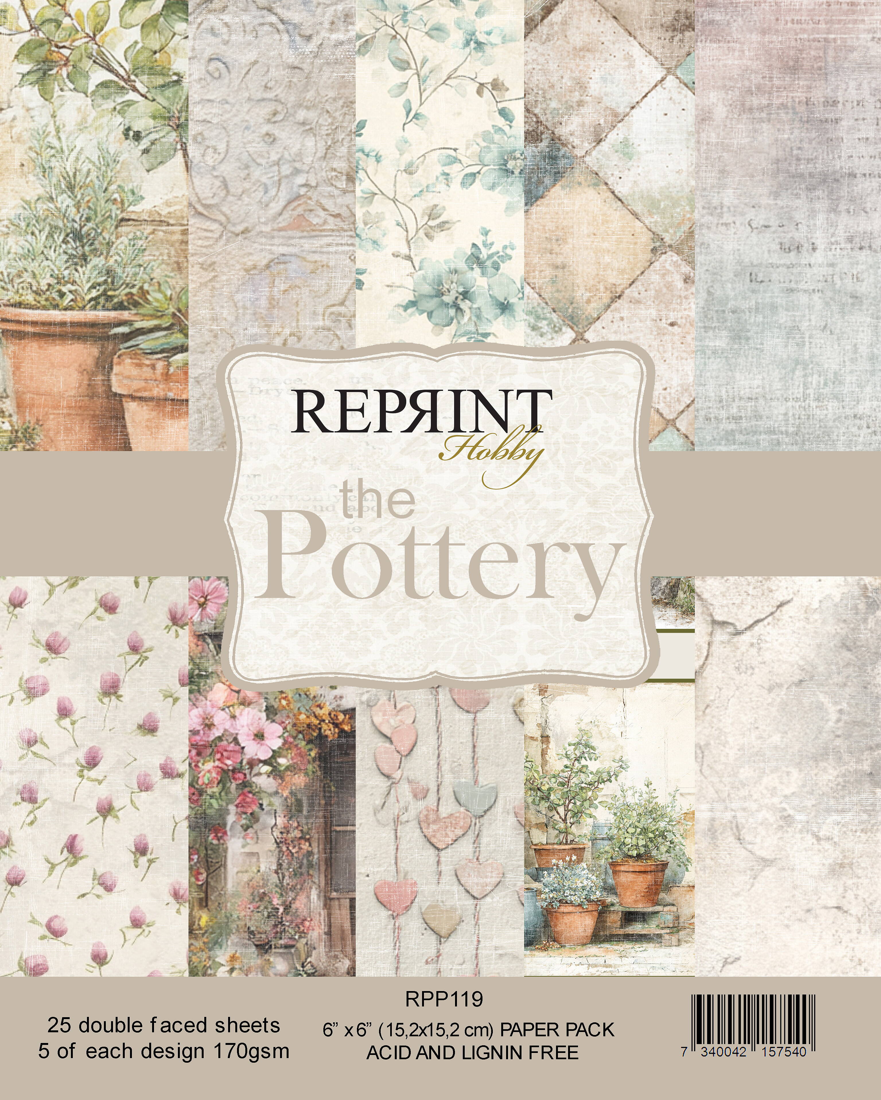 Reprint - The Pottery Collection - Collection Pack - 6 x 6"