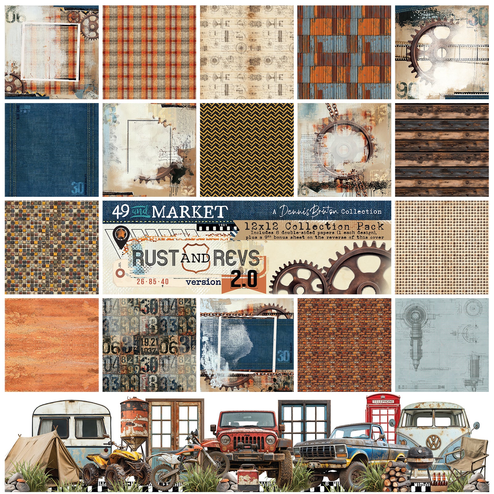 49 and Market - Rust & Revs 2.0 Collection -   12 x 12"