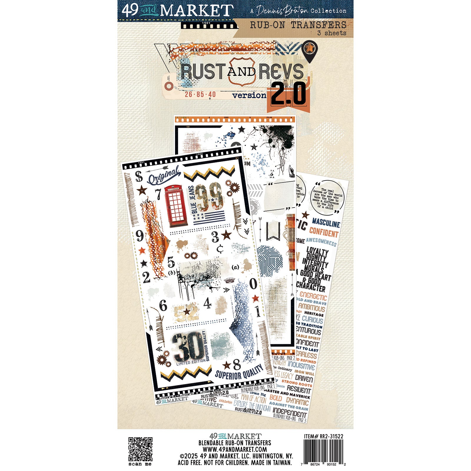 49 and Market - Rust & Revs 2.0 - Rub ons