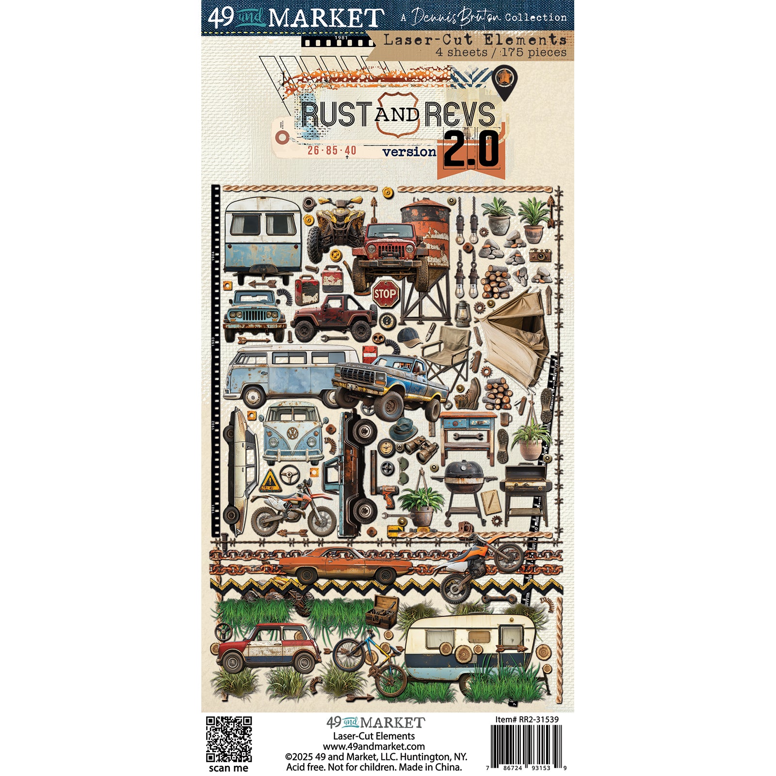 49 and Market - Rust & Revs 2.0 - Laser Cut Elements