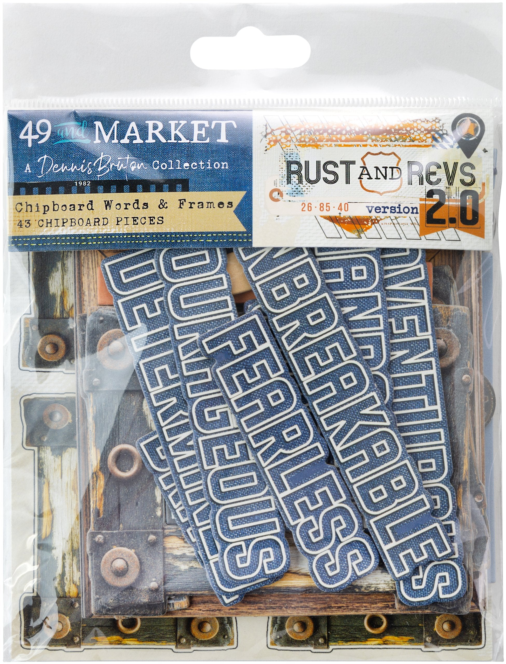 49 and Market - Rust & Revs 2.0 - Chipboard Assortment