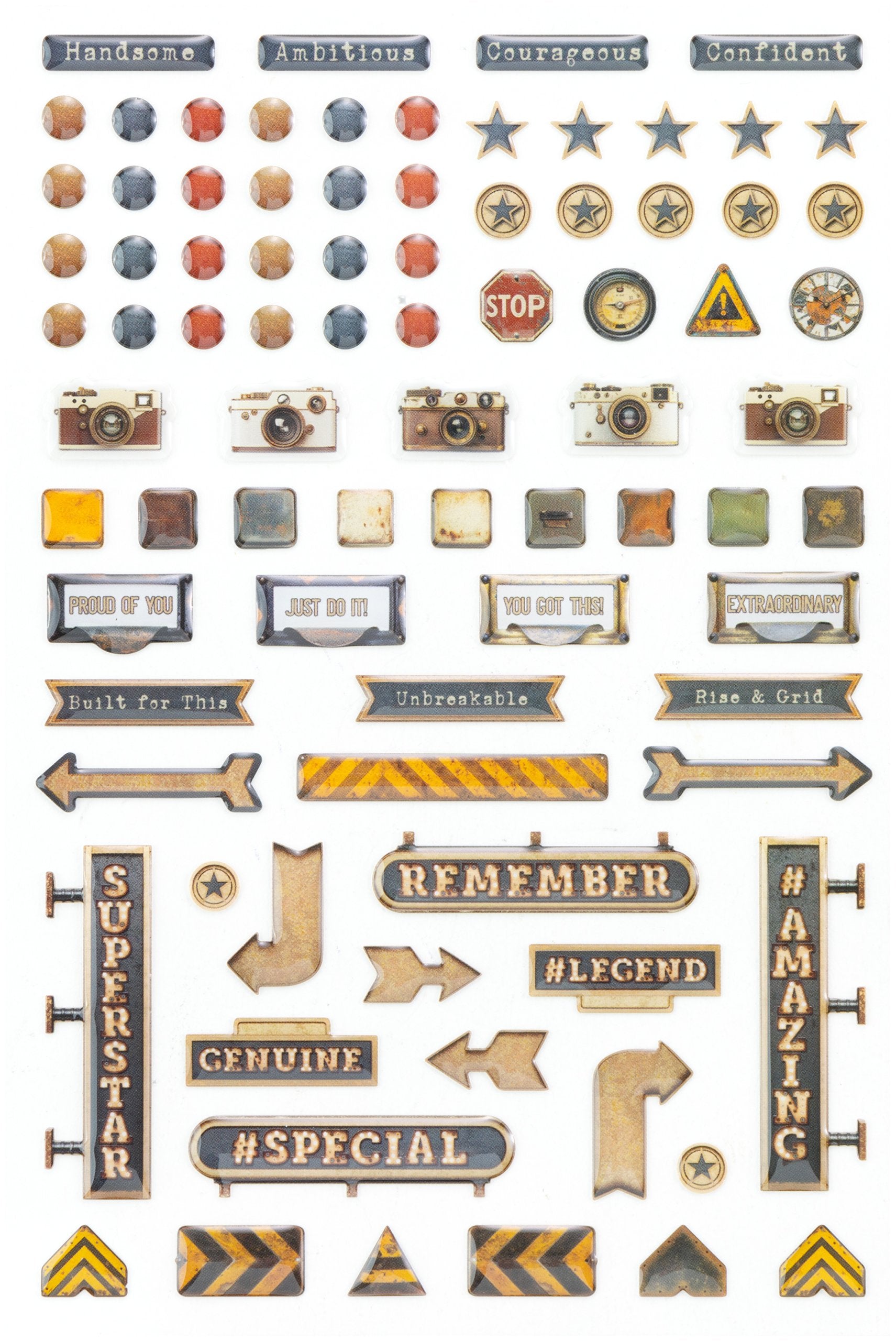 49 and Market - Rust & Revs 2.0 - Epoxy Stickers