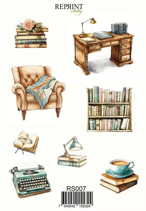 Reprint - Paper Stickers - The Bookshop Collection - 11x16 cm