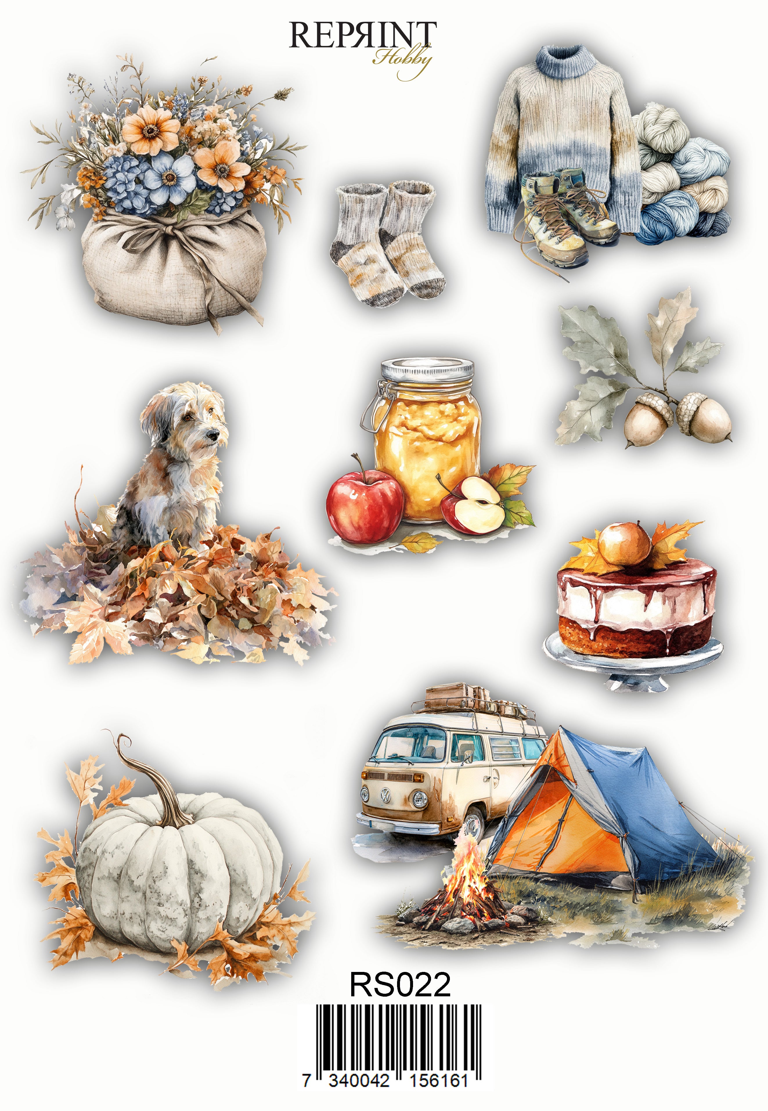Reprint -  Cozy Season - Paper Stickers - 11 x 16 cm