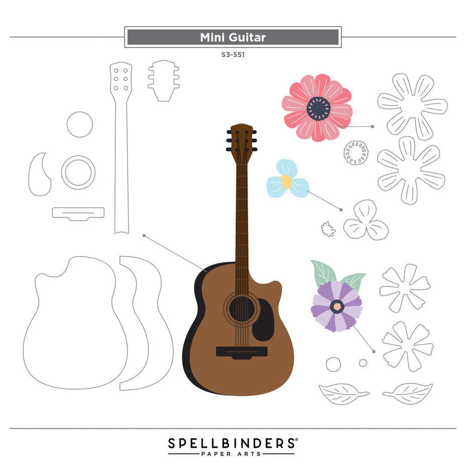 Spellbinders - Dies - Mini Guitar
