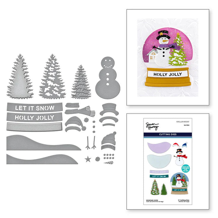 Spellbinders - Dies - Simon's Snow Globe - Snowman Scene