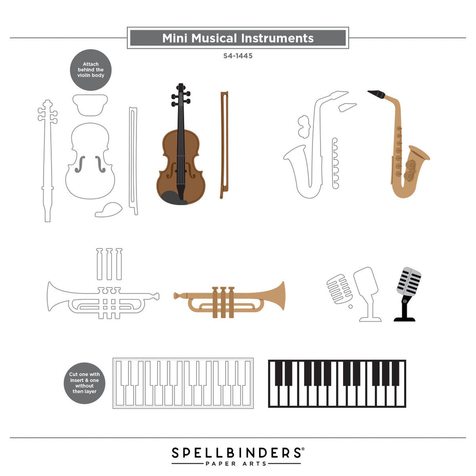 Spellbinders - Dies - Mini Musical Instruments