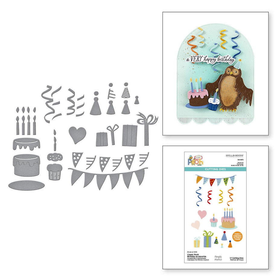 Spellbinders - Dies - Say Cheese Classic Pooh - Birthday Accessories