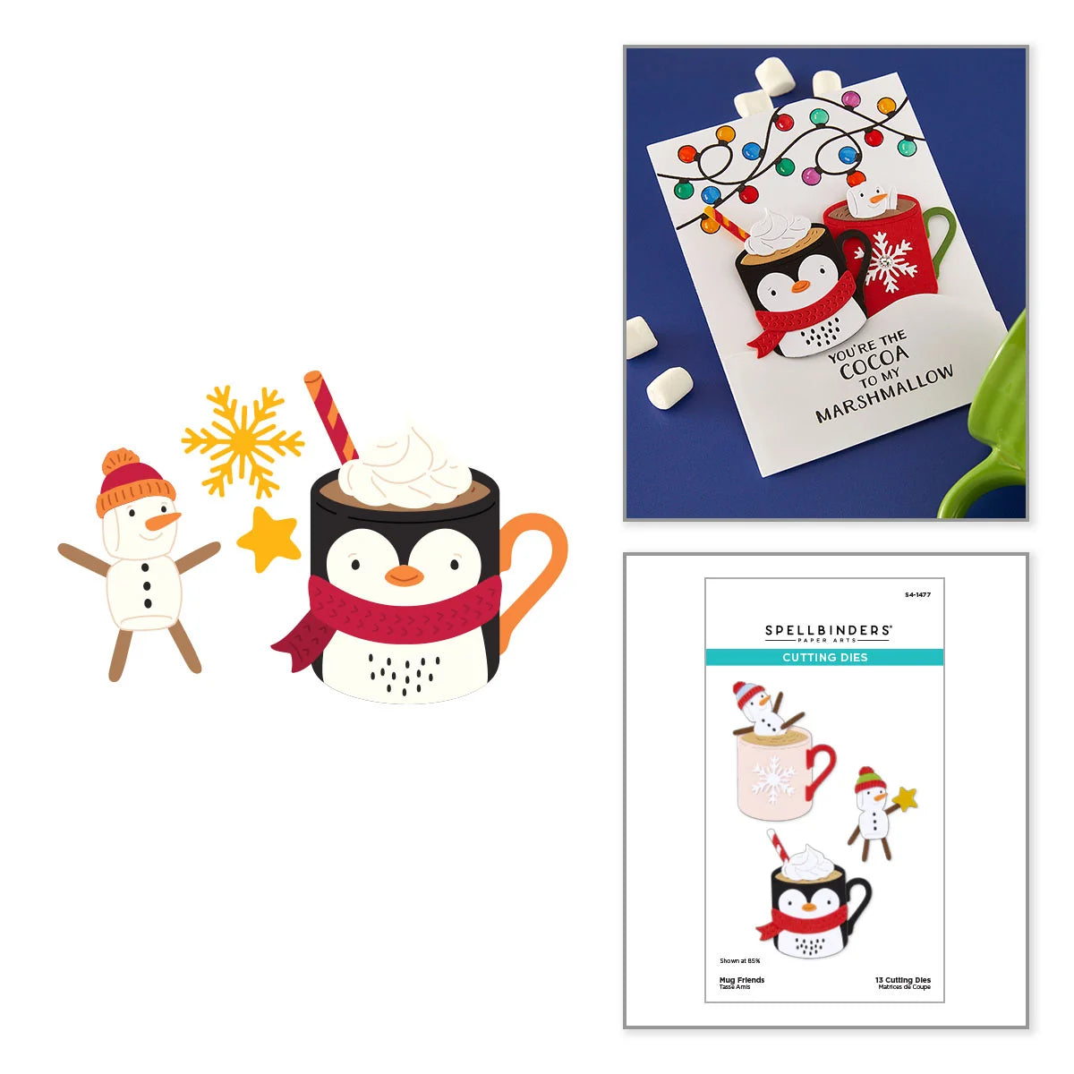Spellbinders - Dies - Mugs and Kisses - Mug Friends