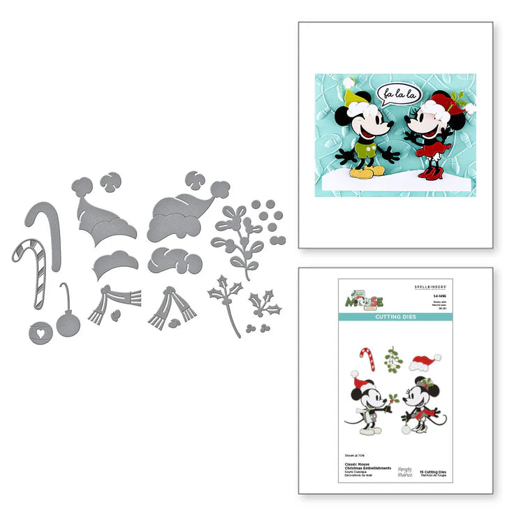 Spellbinders - Dies - Say Cheese Classic Mouse - Christmas Embellishments