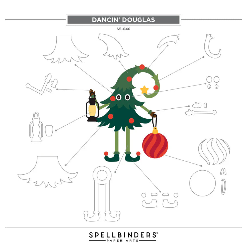 Spellbinders - Dies - The Dancin' Christmas Collection - Dancin' Douglas