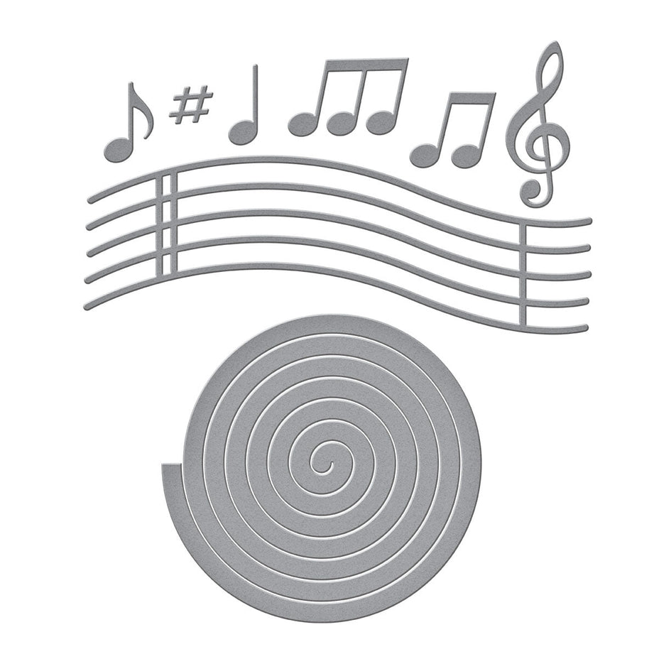 Spellbinders - Dies - Musical Notes & Stave Pop Up