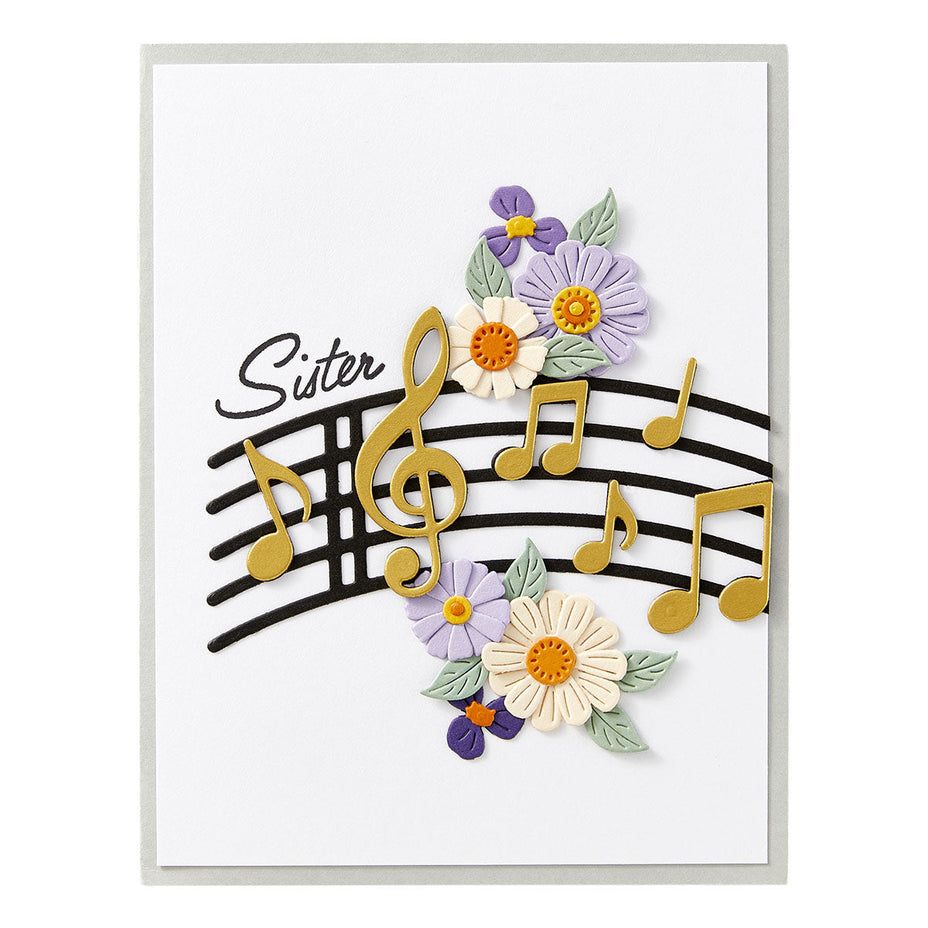 Spellbinders - Dies - Musical Notes & Stave Pop Up