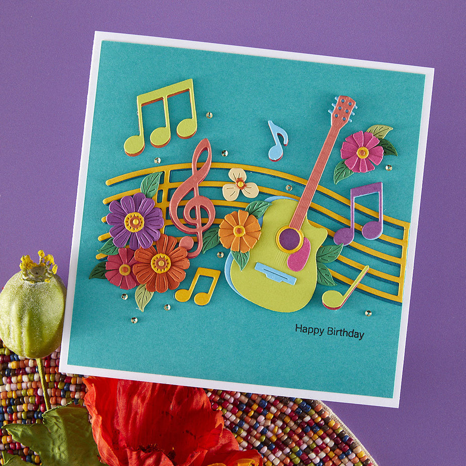 Spellbinders - Dies - Musical Notes & Stave Pop Up