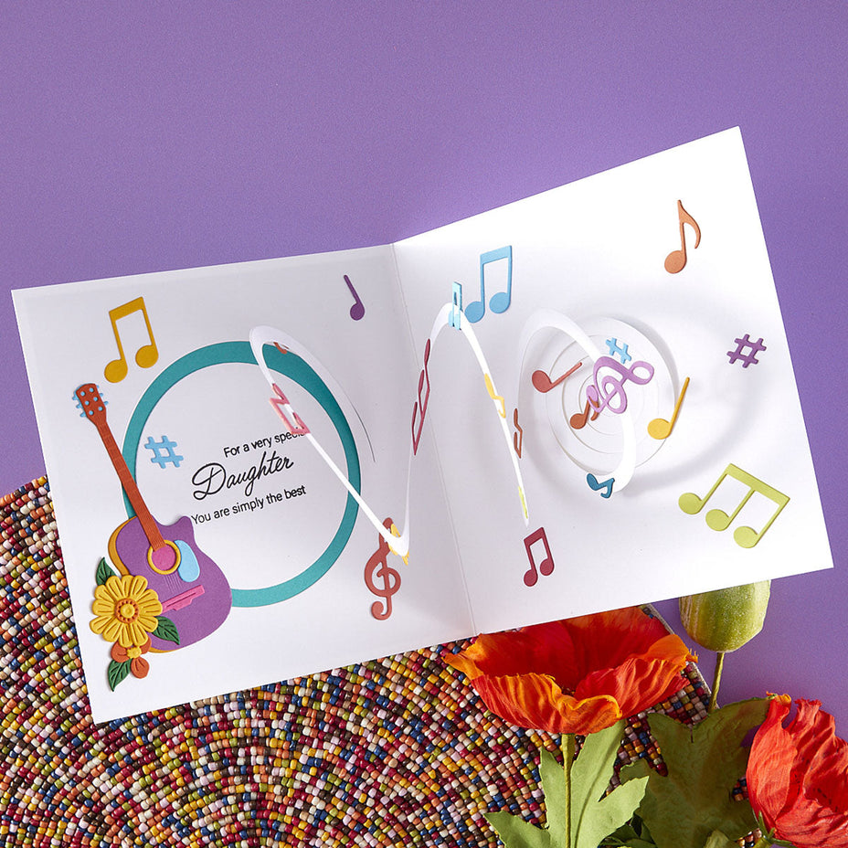 Spellbinders - Dies - Musical Notes & Stave Pop Up