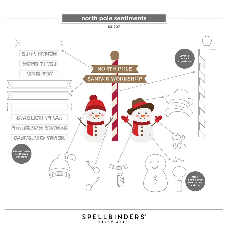 Spellbinders - Dies - North Pole Sentiments