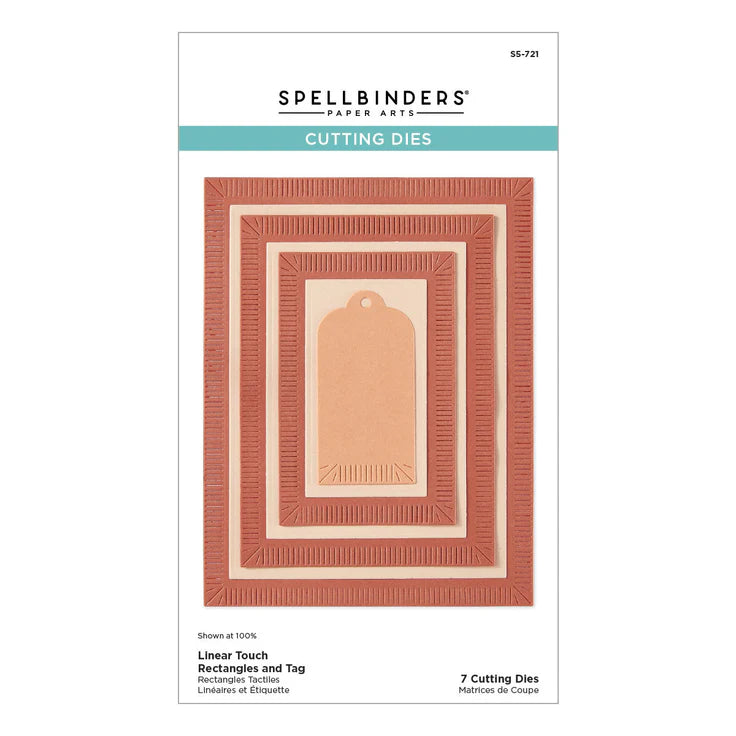 Spellbinders - Dies - Linear Touch Rectangles and Tag