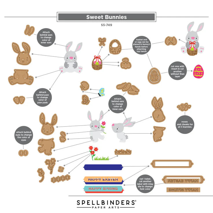 Spellbinders - Dies - Bunny Buddies by Simon Hurley