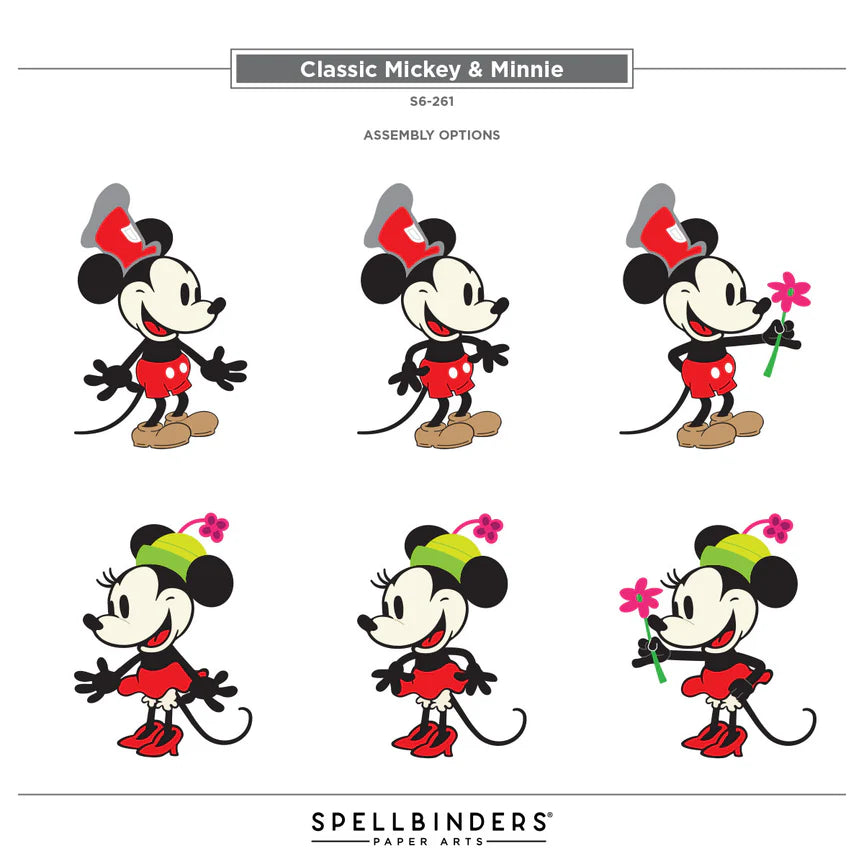 Spellbinders - Dies - Say Cheese Classic Mouse - Steamboat Willie Duo