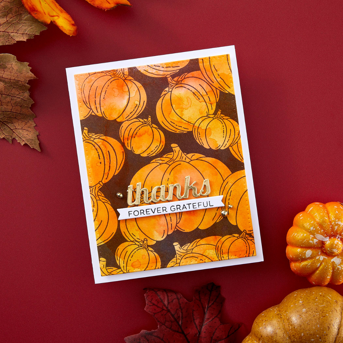 Spellbinders - Layered Raining Pumpkins Stencils