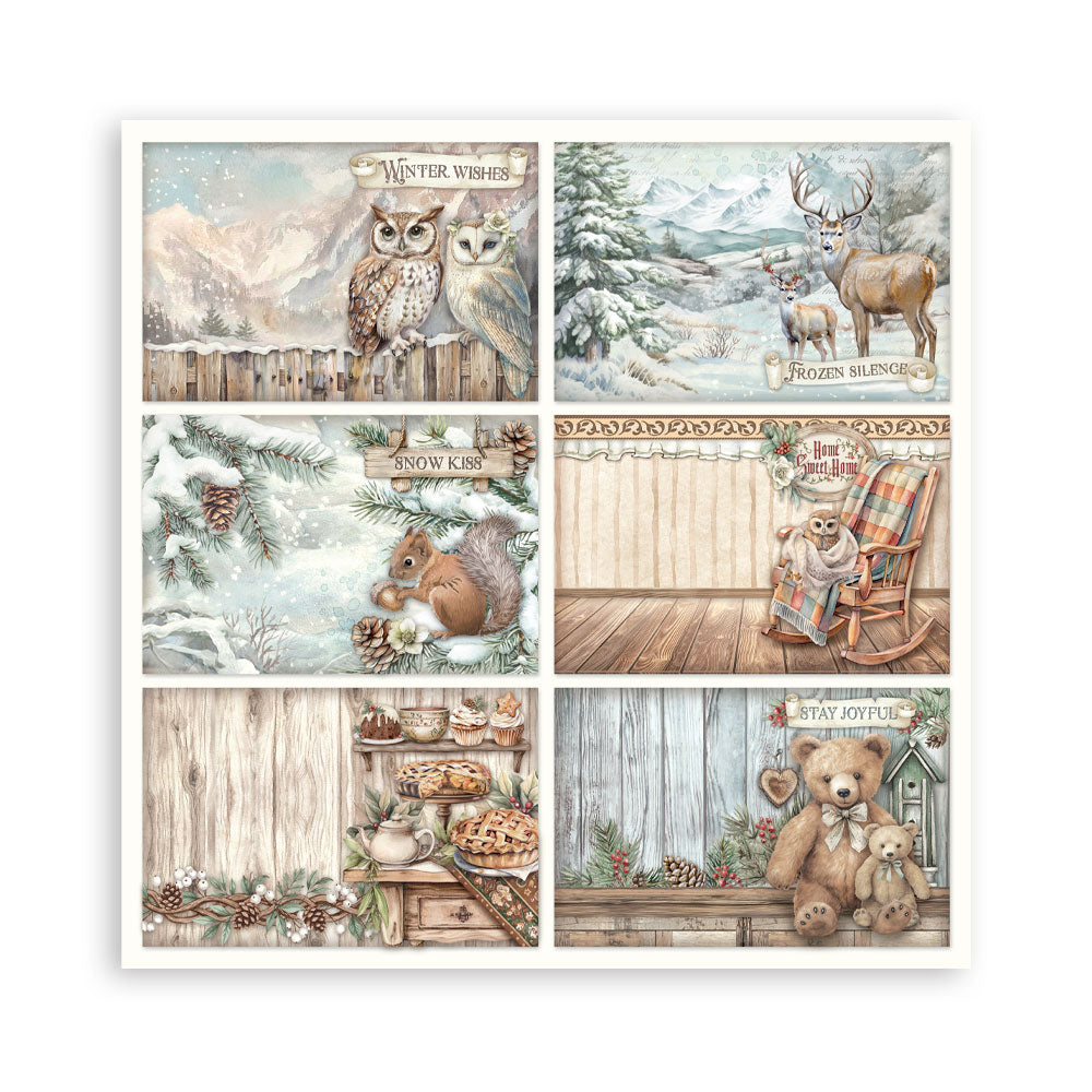 Stamperia - The Owl's house  - 6 postcards -  12 x 12"