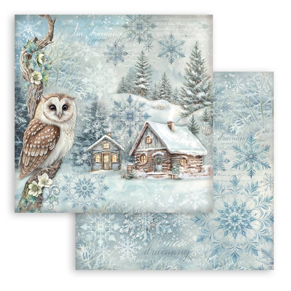 Stamperia - The Owl's house  - House cottage -  12 x 12"