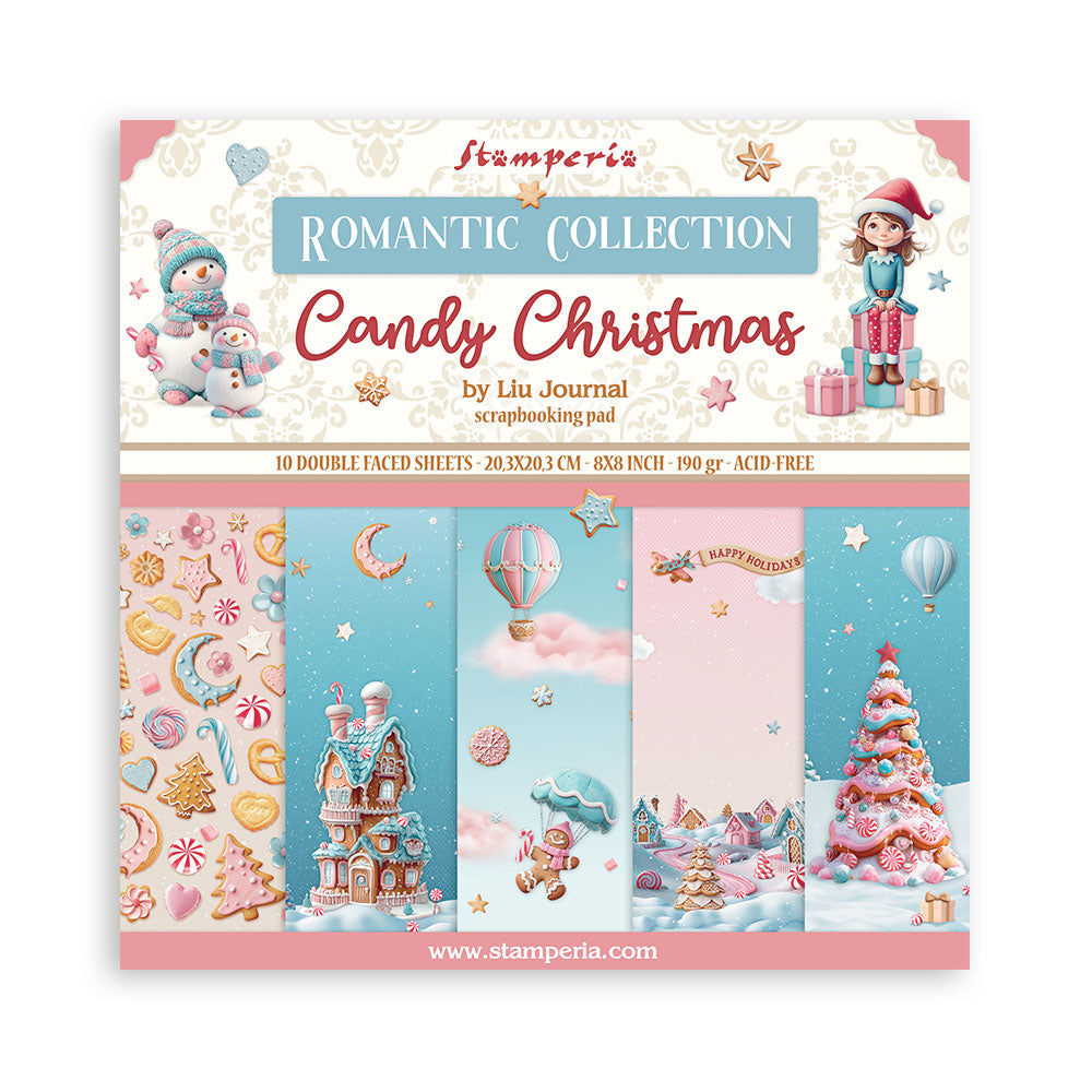 Stamperia - Candy Christmas - Paper Pad - 8 x 8" (10 sheets)