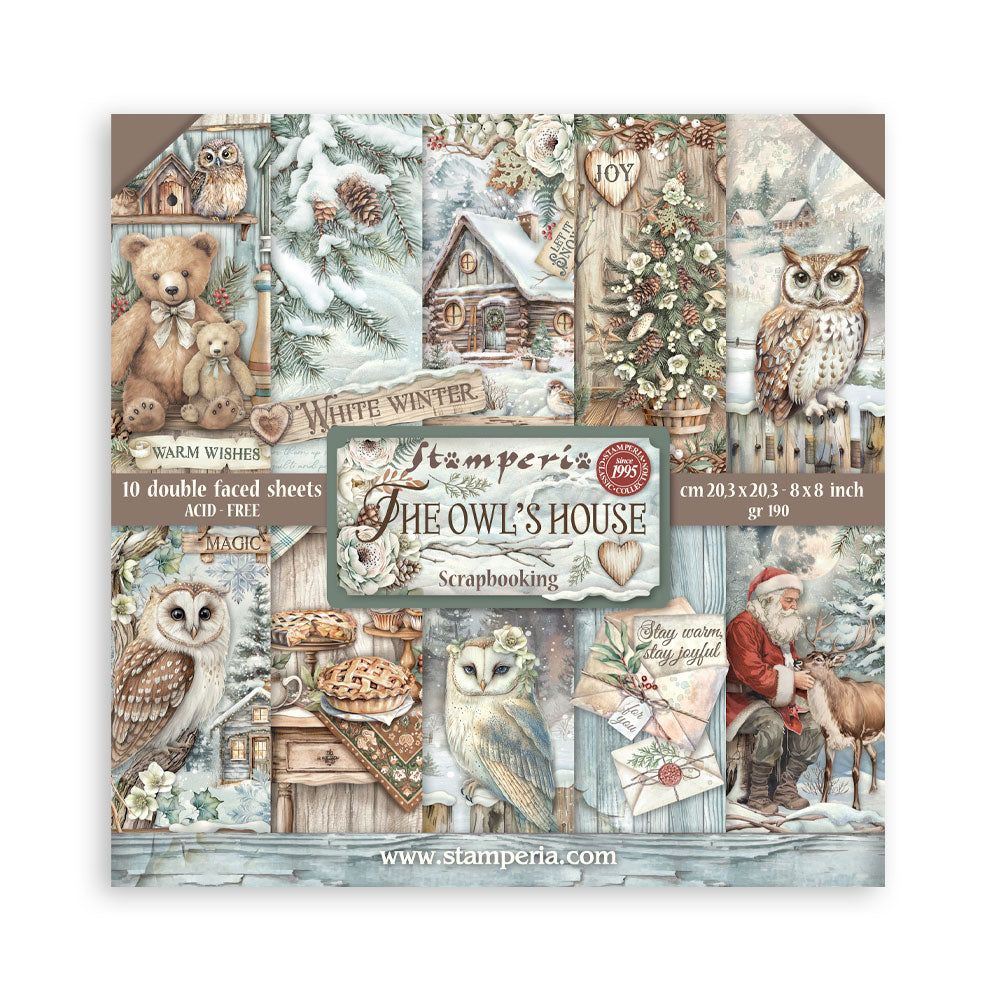 Stamperia - The Owl's house  - Paper Pad - 8 x 8" (10 sheets)
