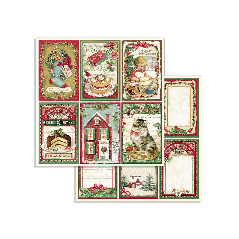 Stamperia  - Classic Christmas - Paper Pad    8 x 8"