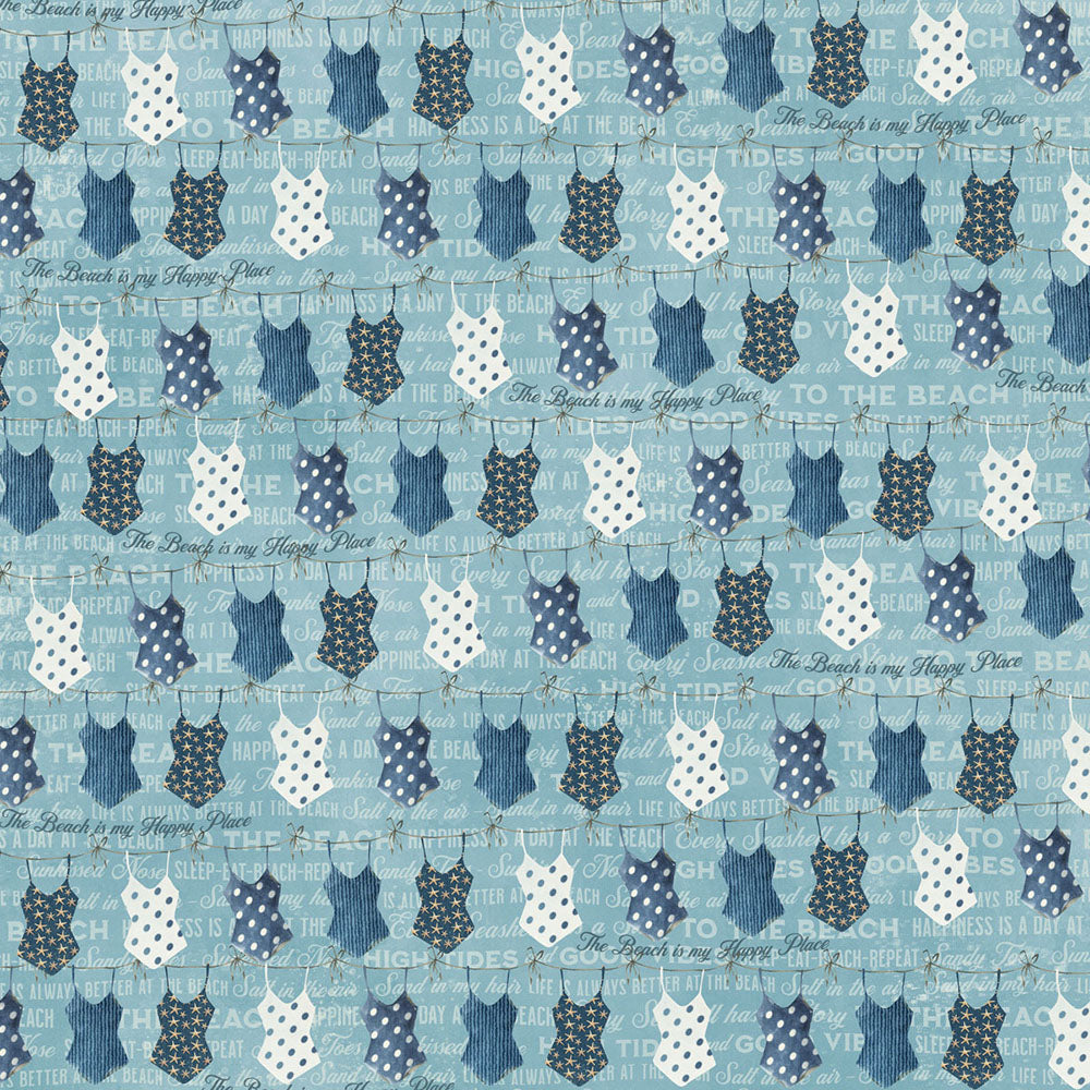 Graphic 45 - The Beach is Calling - Take A Dip In The Sea - 12 x 12"