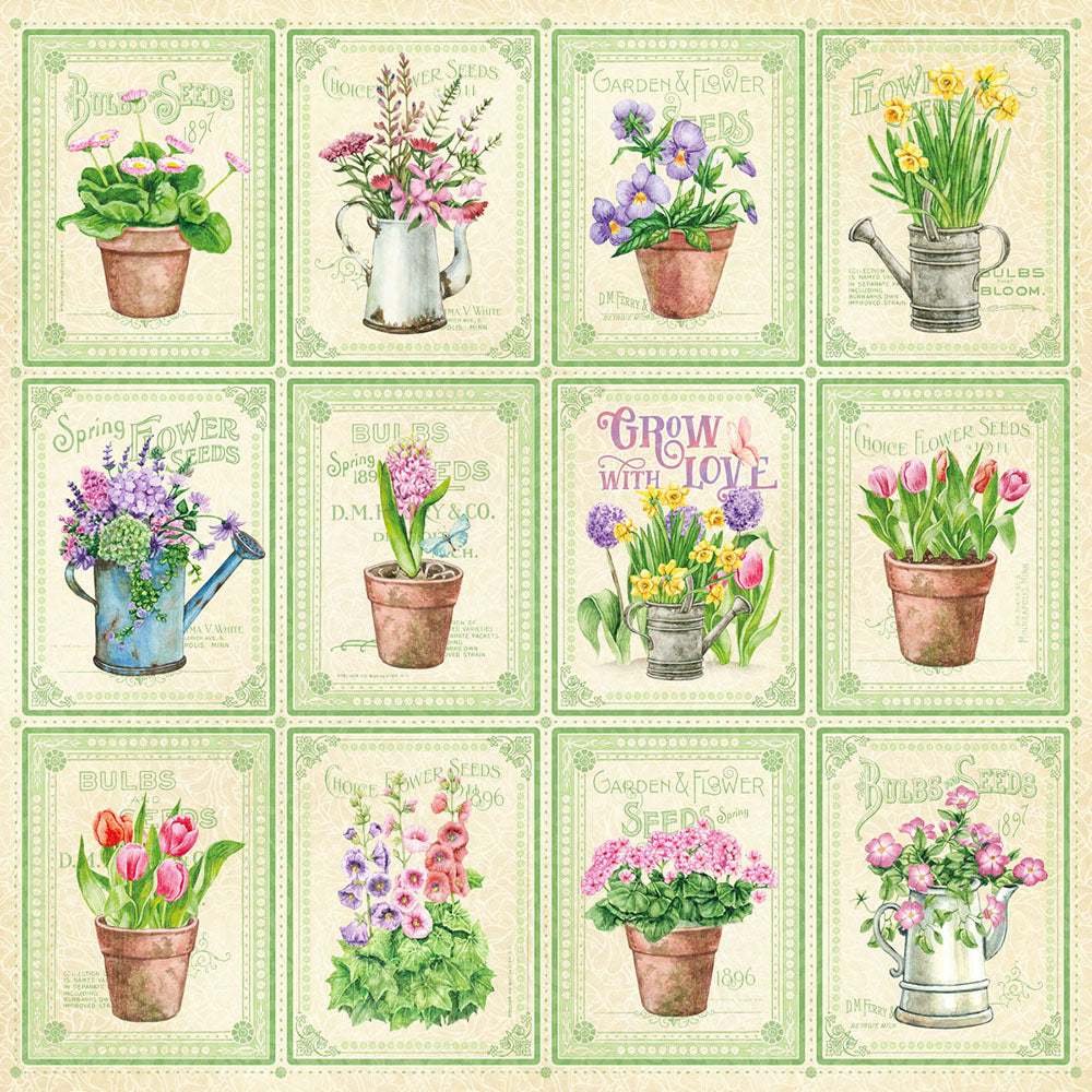 Graphic 45 - Grow With Love -Flower Child - 12 x 12"