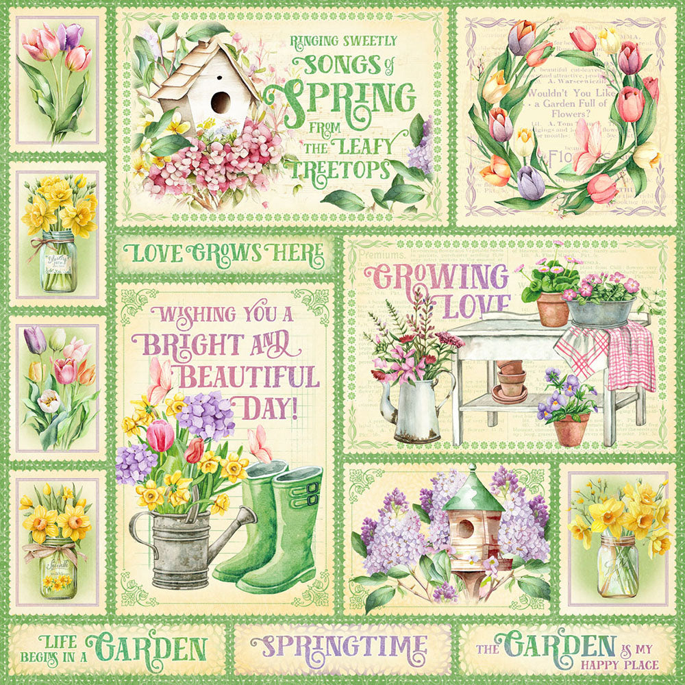 Graphic 45 - Grow With Love - Bright Beautiful Day - 12 x 12"