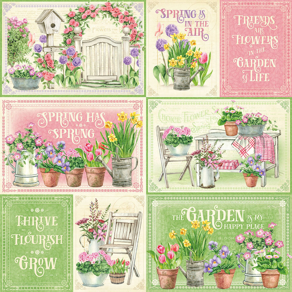 Graphic 45 - Grow With Love - Friends And Flowers - 12 x 12"