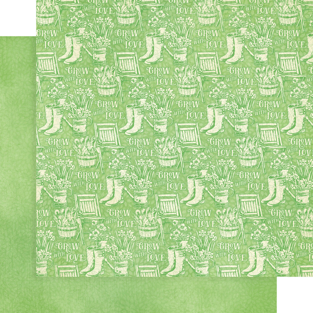 Graphic 45 - Grow With Love - Patterns and Solids Paper Pad 12 x 12"