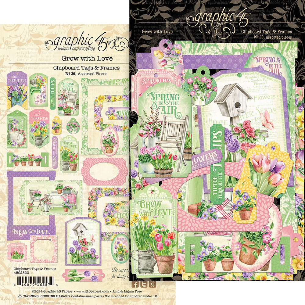 Graphic 45 - Grow With Love - Tags & Frames