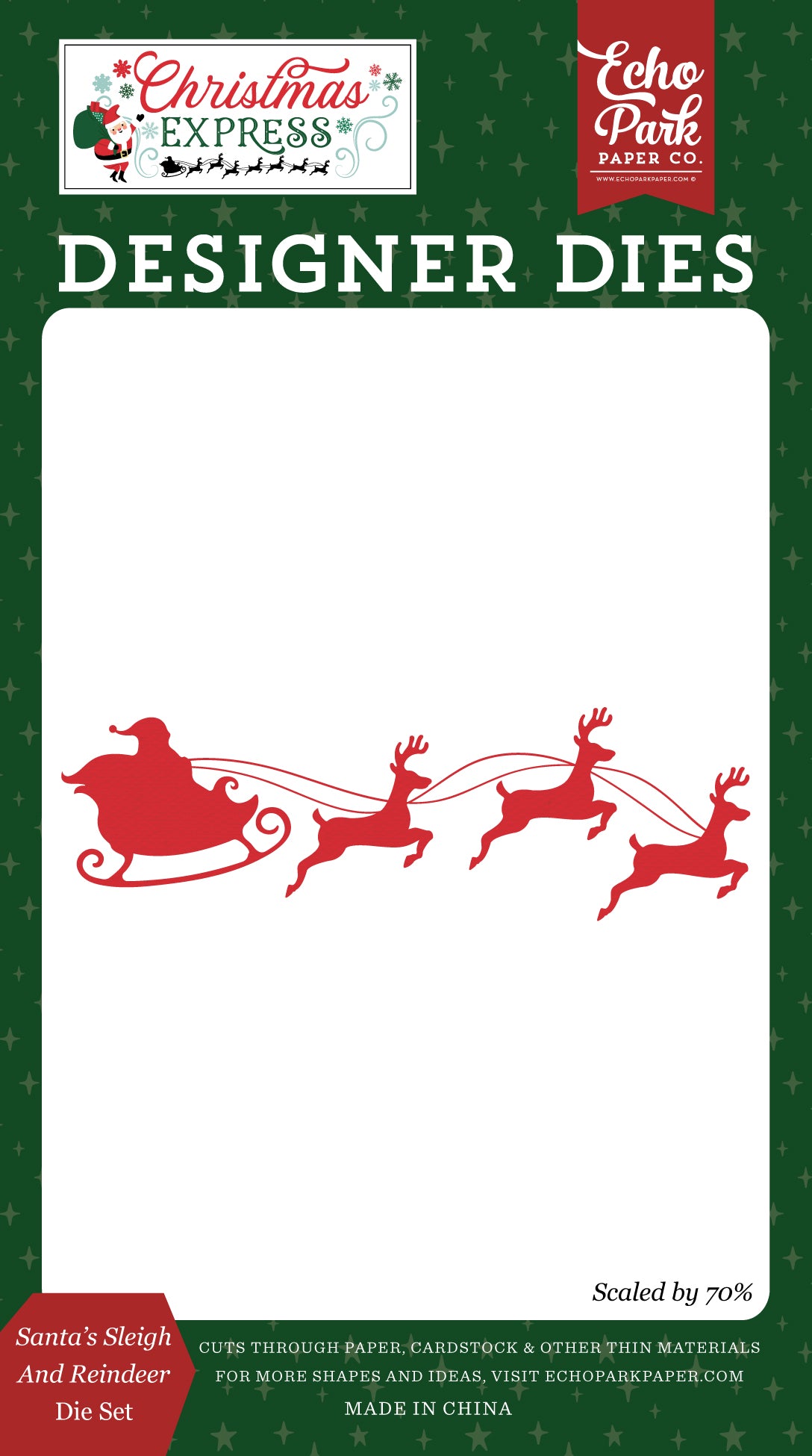 Echo Park - Dies - Christmas Express - Santa's Sleigh And Reindeer