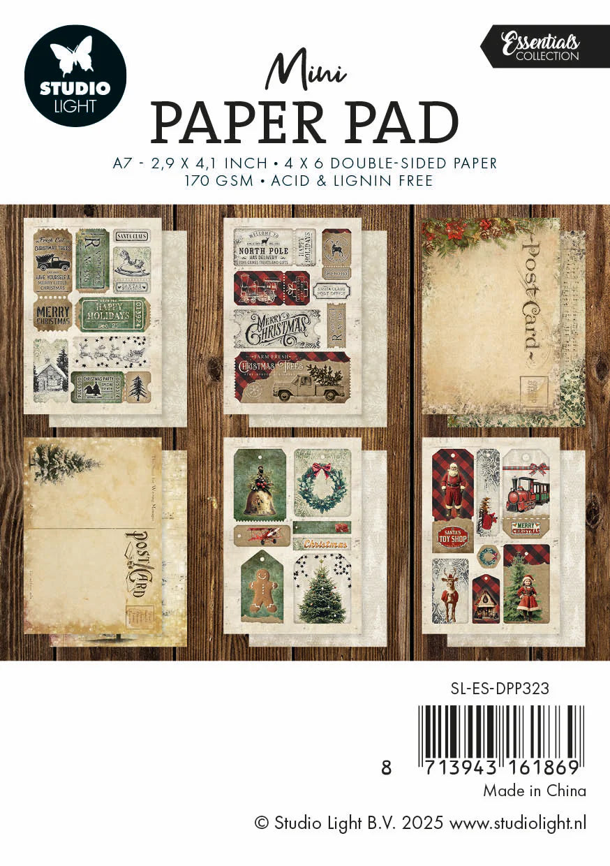 Studiolight - Essentials - Mini Paper pad - Happy holidays