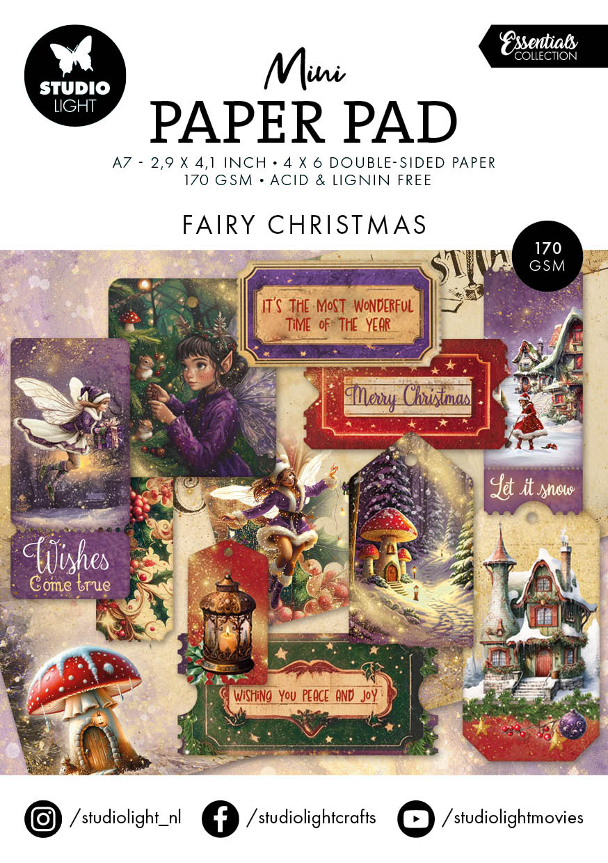 Studiolight - Essentials - Mini Paper pad - Fairy Christmas